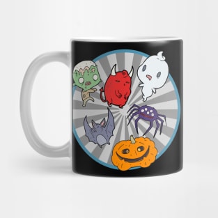 The Little Boo Crew. Not Too Scary. Retro Vintage Halloween Mug